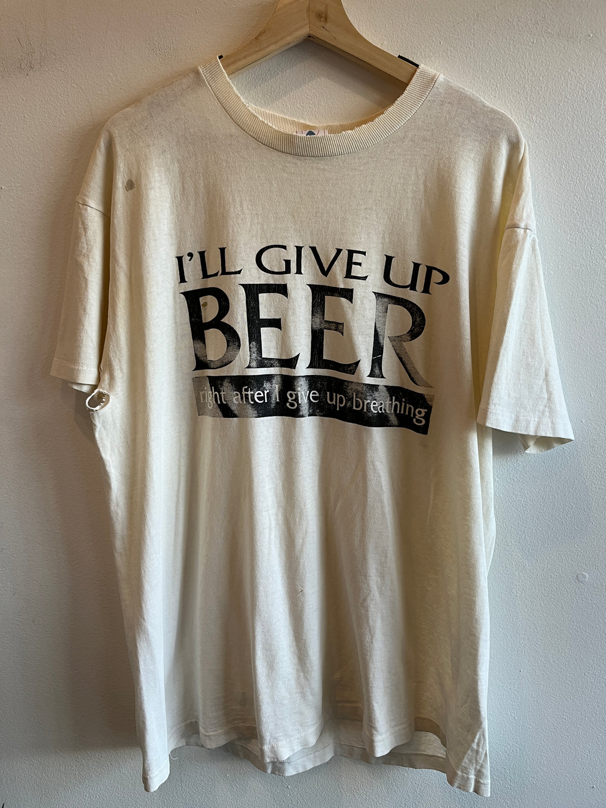 Vintage 1990’s “I’ll Give Up Beer” T-Shirt - La Lovely Vintage 