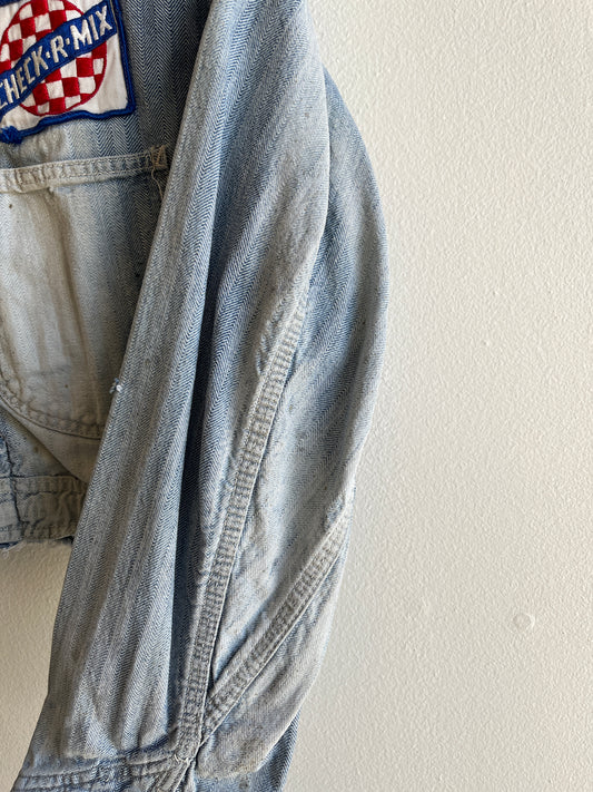 Vintage 1950’s Burlington Chainstitch Denim HBT Jacket