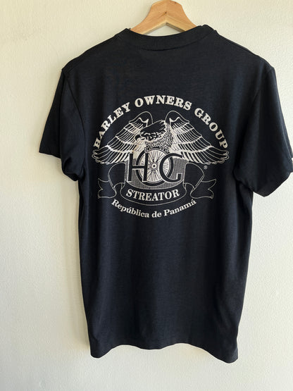 Vintage 1980’s Harley Davidson Owners Group of Panama T-Shirt - La Lovely Vintage 