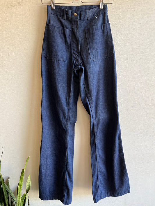 Vintage 1970's Seafarer Flared Denim Jeans