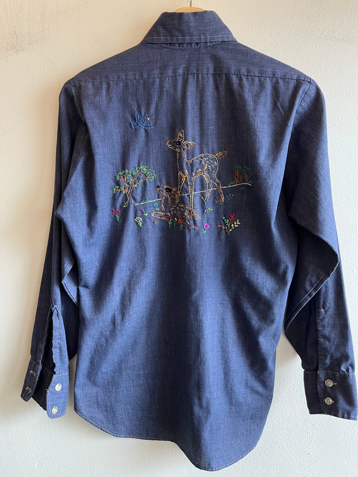 Vintage 1970’s Levi’s Embroidered Chambray shirt