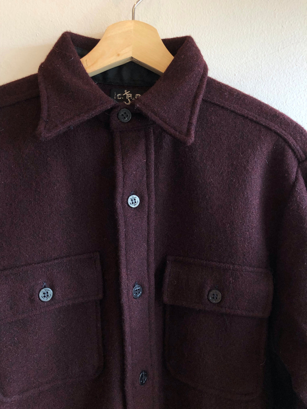 Vintage 1960’s CPO U.S. Navy Wool Button-Up Shirt