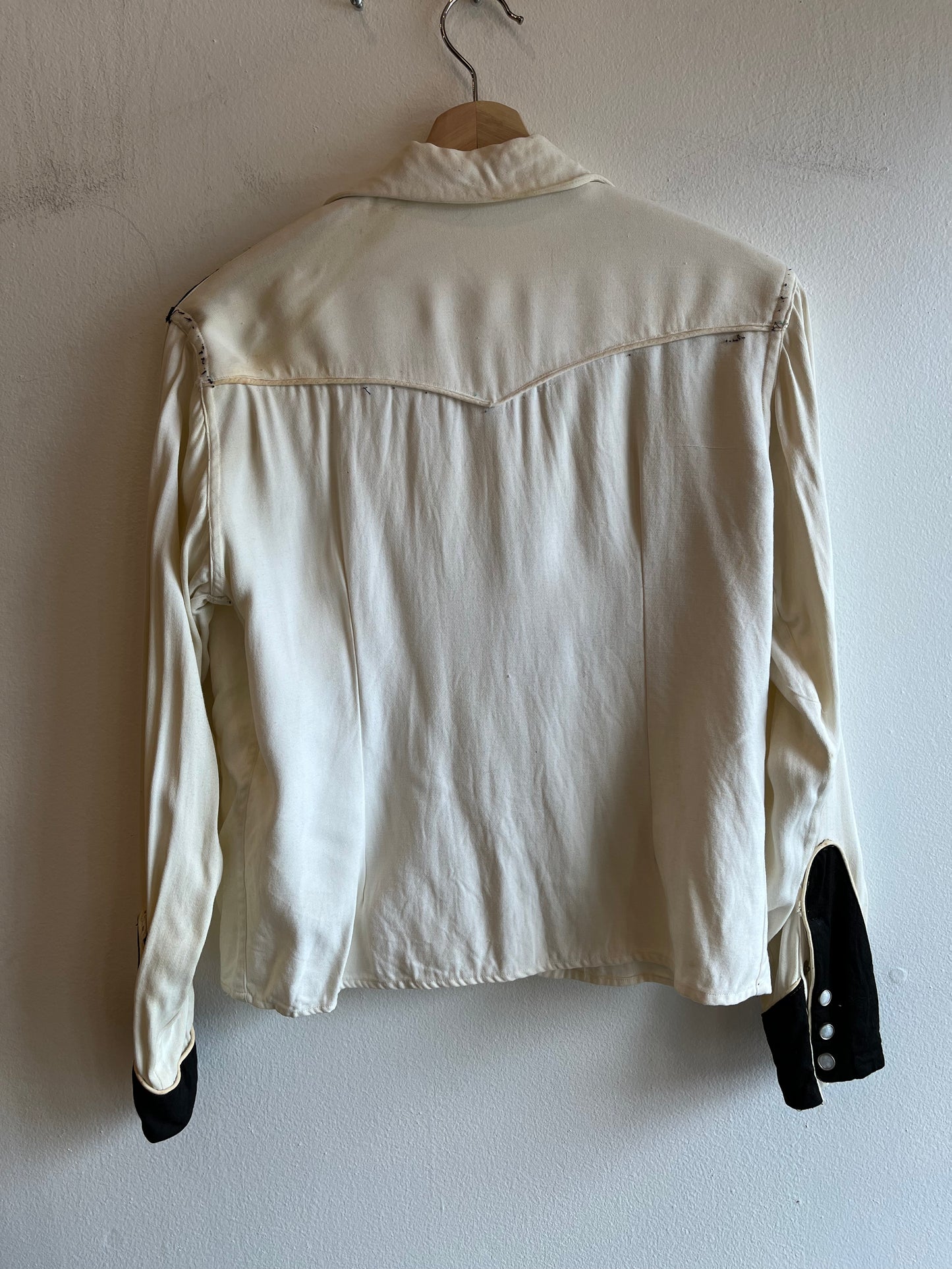 Vintage 1940’s Two-Tone Gabardine Western Pearl Snap Shirt