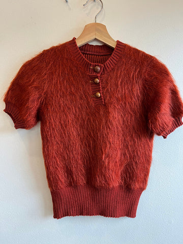 Vintage 1930’s Mohair Short Sleeve Sweater