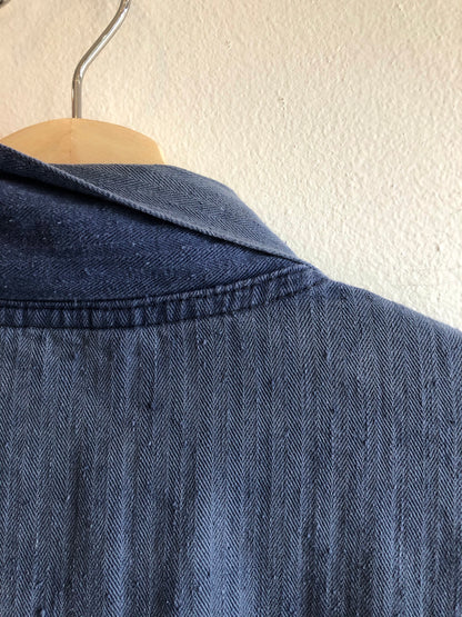 Vintage 1970s French HBT Chore Coat - La Lovely Vintage 