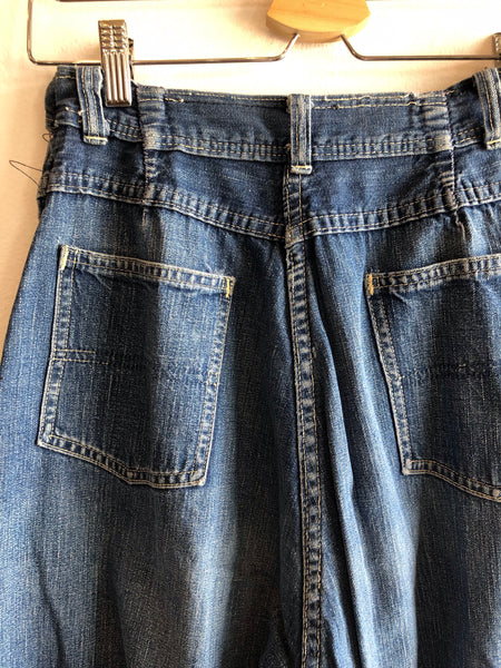 Vintage 1940/1950’s “Pyke’s” Dark Denim Side Zip Jeans