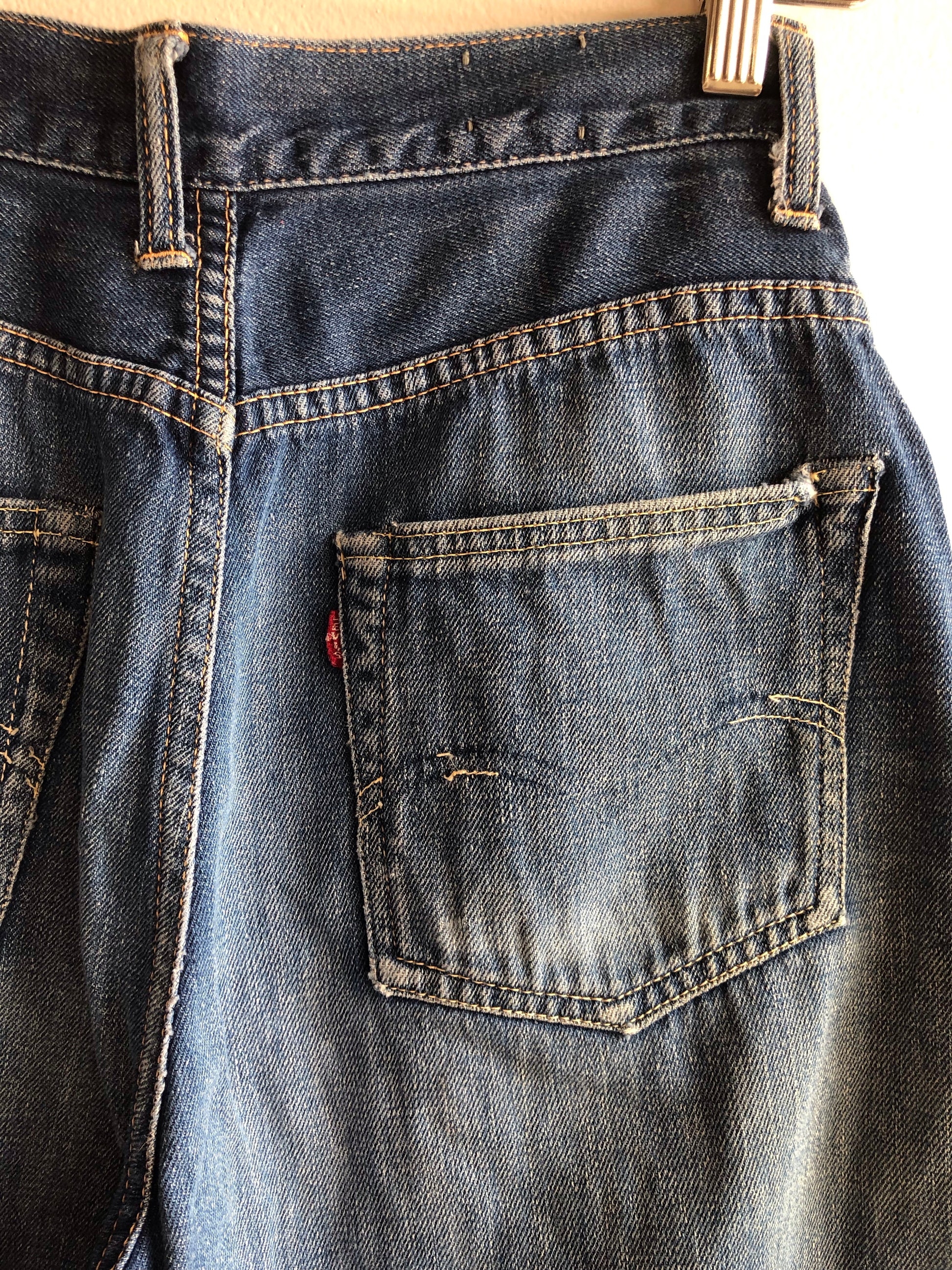 Vintage 1950’s Levi’s “Big E” 701 Hidden Rivet Denim Jeans - La Lovely Vintage 