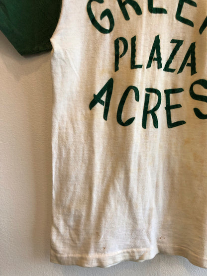 Vintage 1950’s “Green Plaza Acres” Flock-Printed T-Shirt