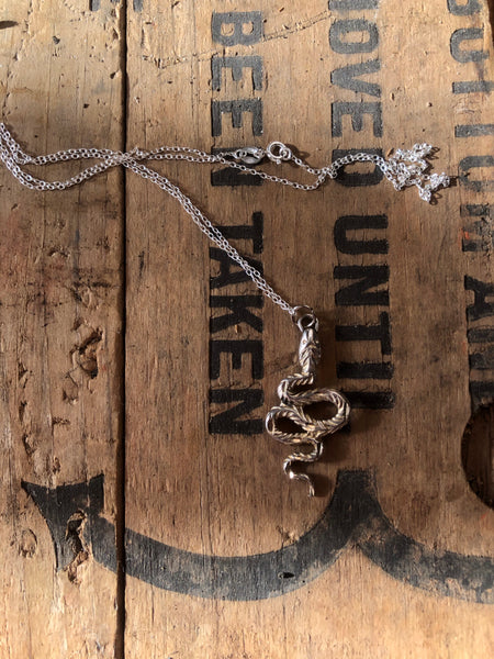 Vintage Sterling Silver Pendant Necklace