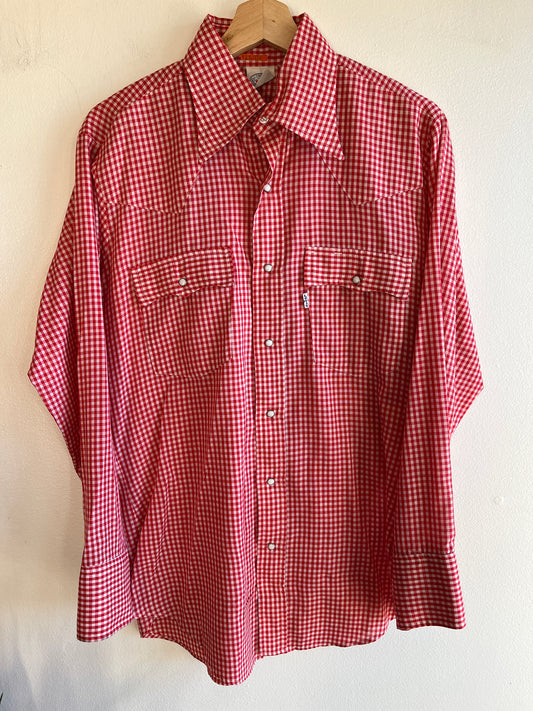Vintage 1970/80’s Levi’s Gingham Pearl Snap Button-Up Shirt - La Lovely Vintage 