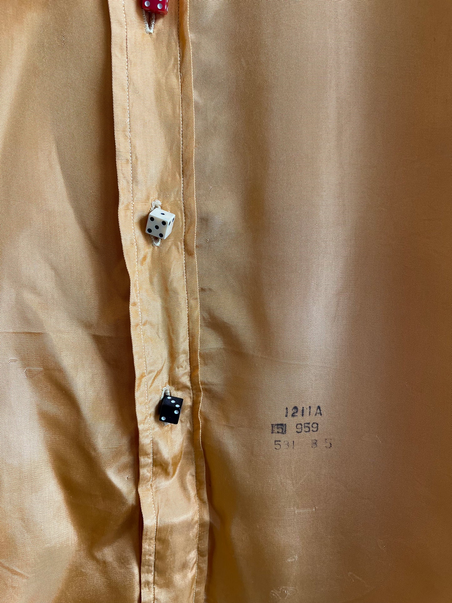 Vintage 1940’s Miller Satin Dice Button shirt