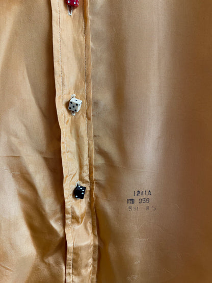 Vintage 1940’s Miller Satin Dice Button shirt