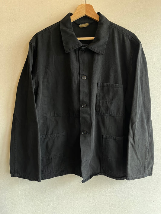Vintage 1970/80’s Black French Chore Coat - La Lovely Vintage 