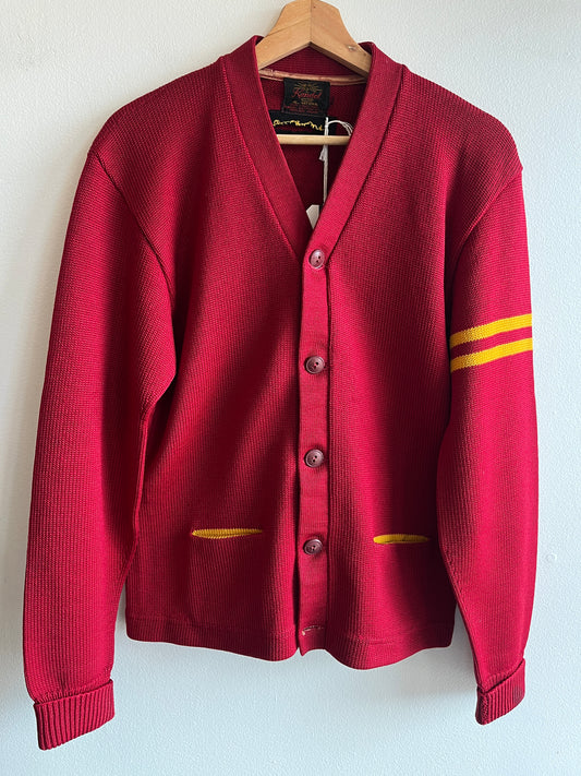 Vintage 1950’s Red and Yellow Varsity Cardigan