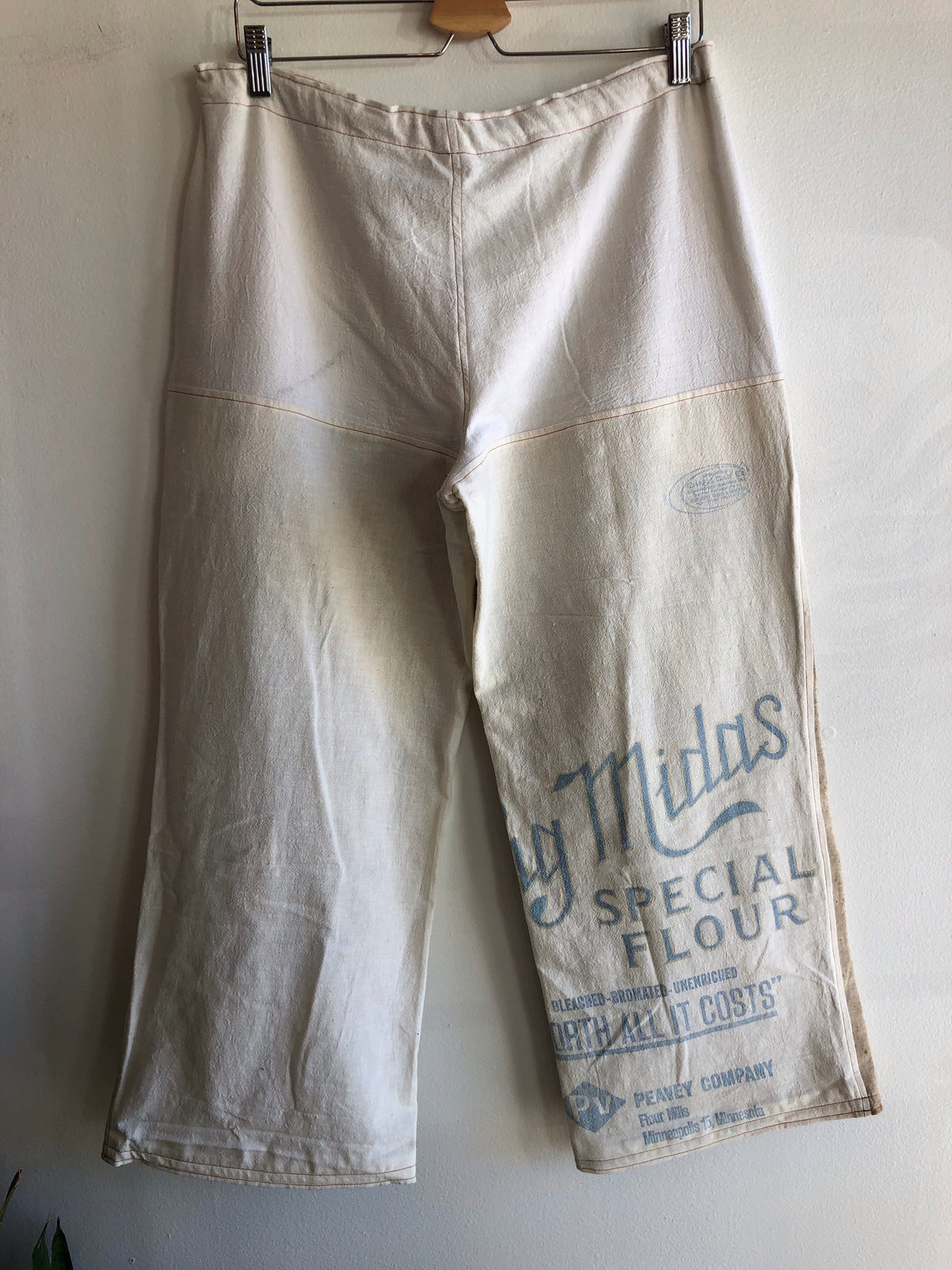 Double Down -  Feedsack Trousers w/ Adjustable Tie at Waist