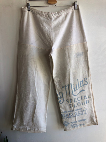 Double Down -  Feedsack Trousers w/ Adjustable Tie at Waist