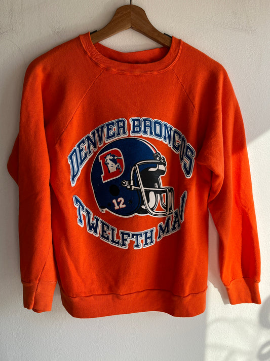 Vintage 1980’s Denver Broncos “Twelfth Man” Crewneck Sweatshirt