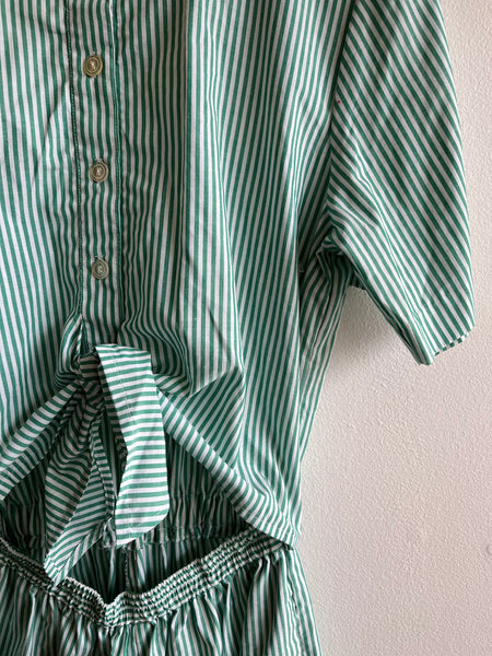 Vintage 1960’s Homemade Striped Tie-Front Jumpsuit