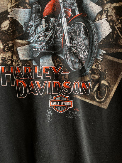 Vintage 1987 Harley Davidson 3-D Emblem T-Shirt