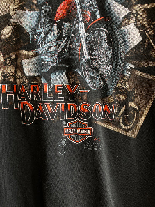 Vintage 1987 Harley Davidson 3-D Emblem T-Shirt