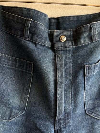 Vintage 1970's Seafarer Flared Denim Jeans - La Lovely Vintage 