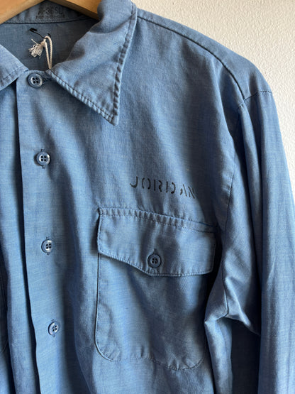 Vintage 1970’s USN Chambray Button Up Shirt - La Lovely Vintage 