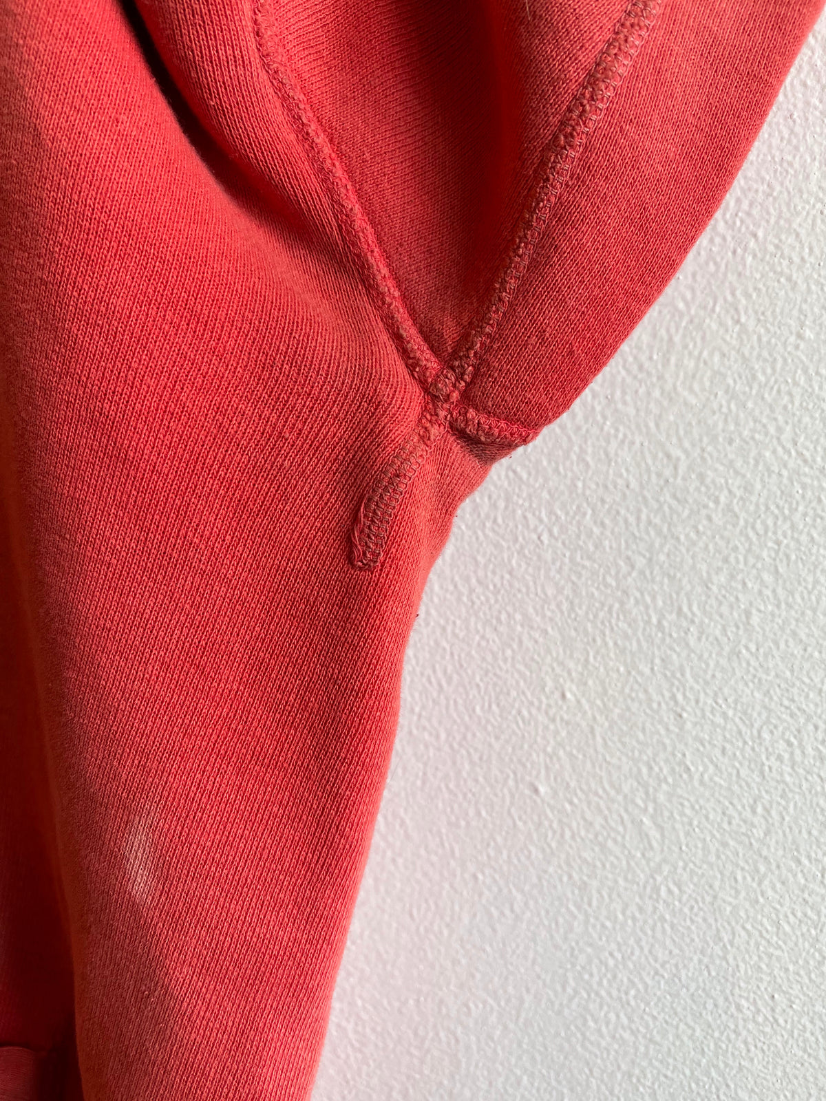 Vintage 1950’s Sunfaded Red Hooded Sweatshirt - La Lovely Vintage 