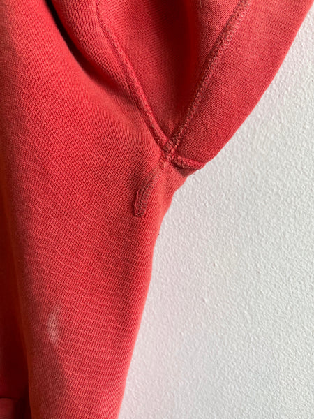 Vintage 1950’s Sunfaded Red Hooded Sweatshirt