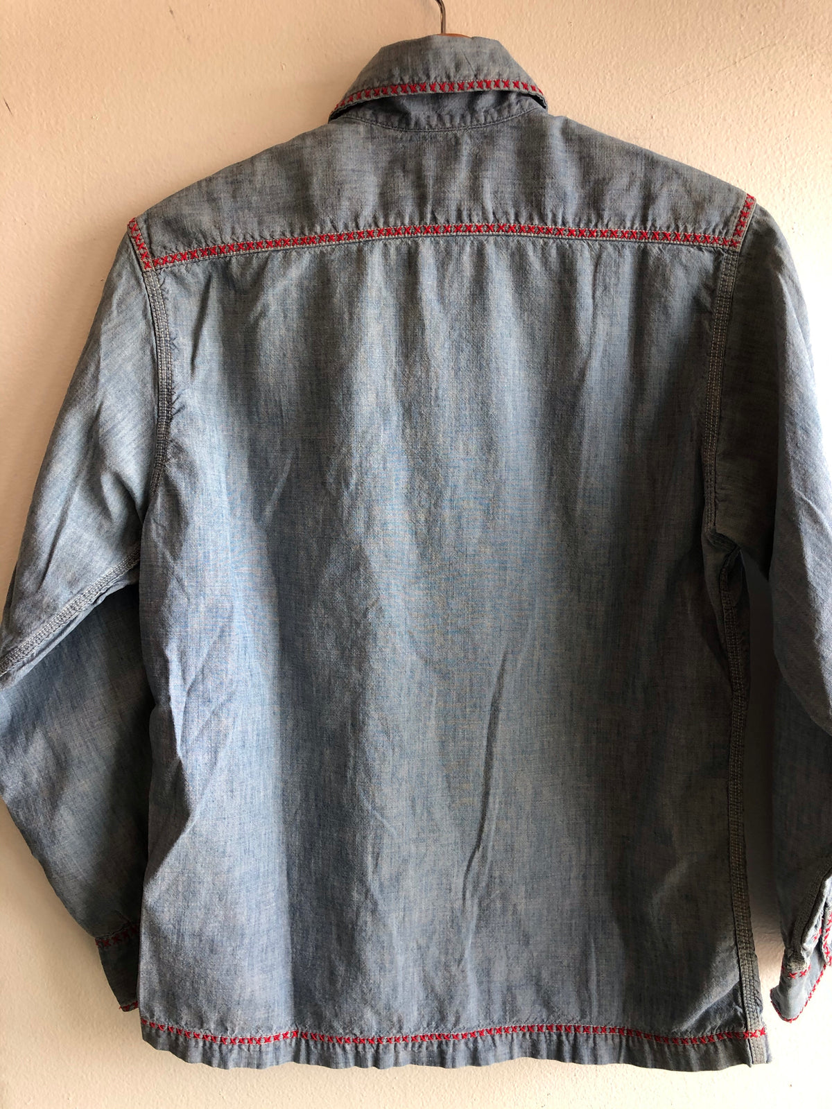 Vintage 1950’s Big Mac Embroidered Chambray Button-Up Shirt - La Lovely Vintage 