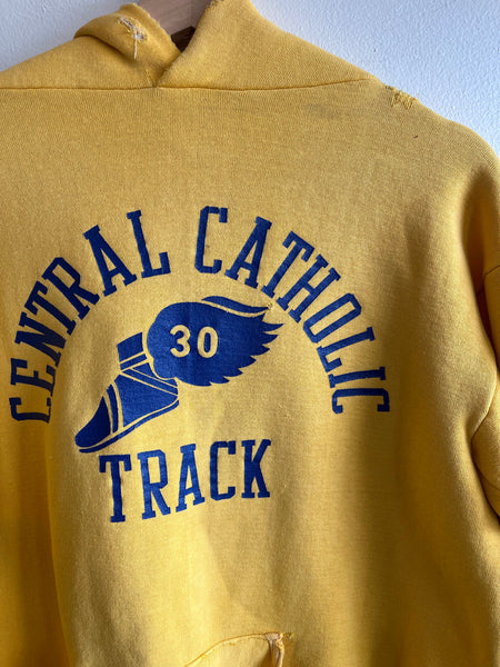 Vintage 1970’s Russel “Central Catholic Track” Hooded Sweatshirt