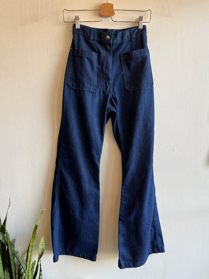Vintage 1970's Seafarer Flared Denim Jeans - La Lovely Vintage 