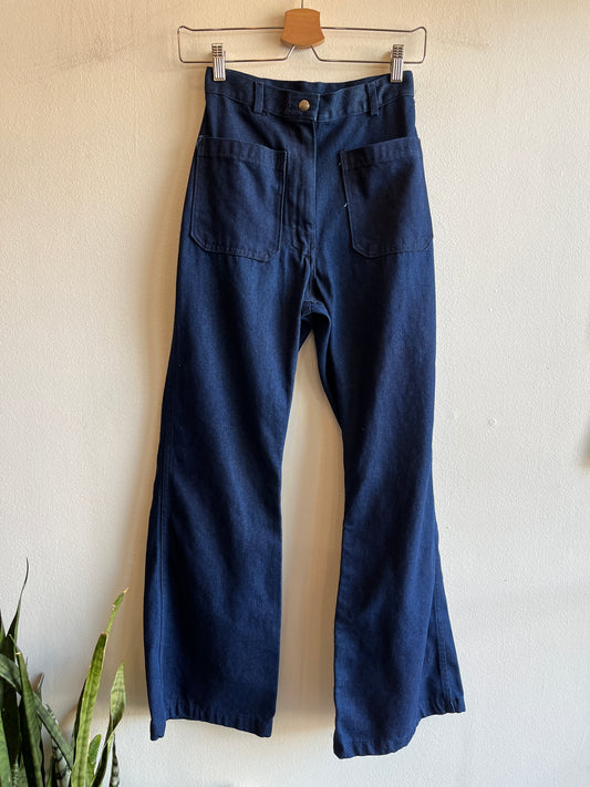 Vintage 1970's Seafarer Flared Denim Jeans - La Lovely Vintage 
