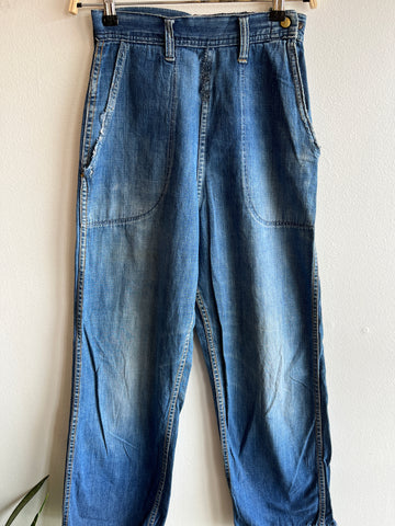 Vintage 1940/1950’s Duck Head Denim Side-Zip Jeans