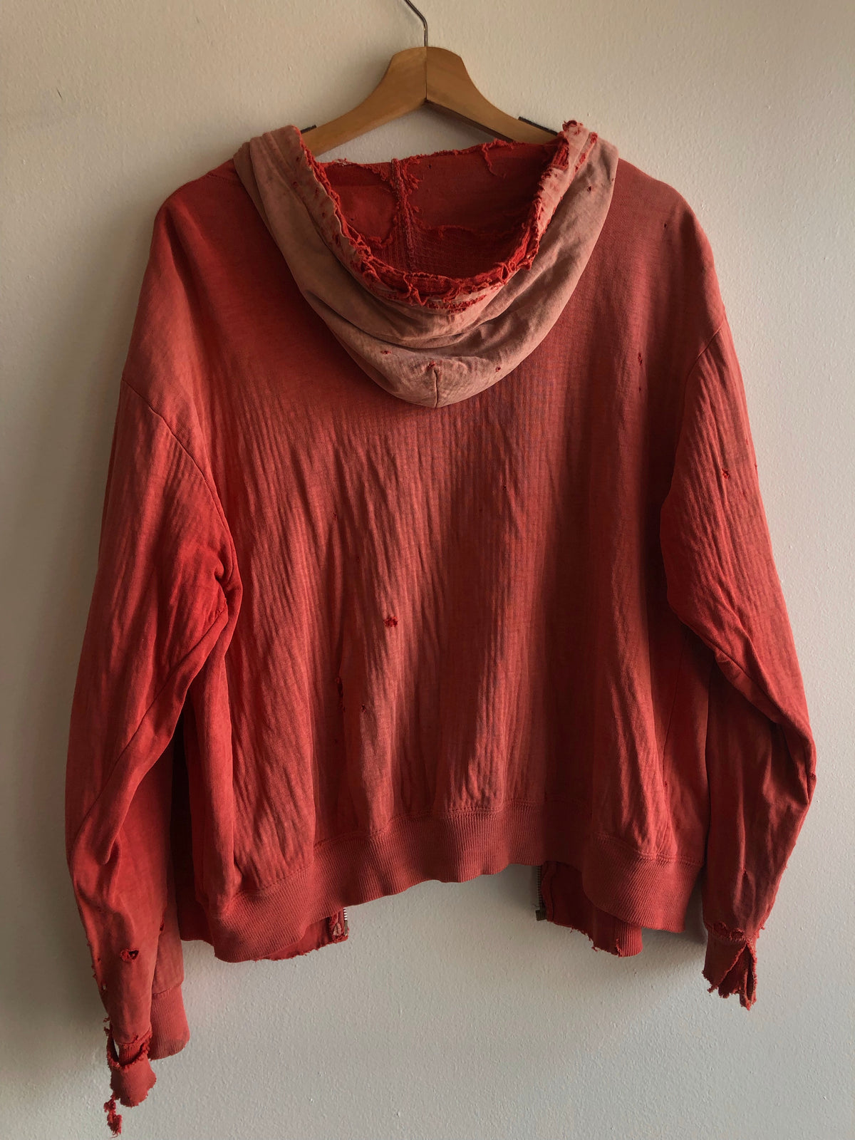 Vintage 1950/1960’s Sun-Faded Red Hooded Sweatshirt