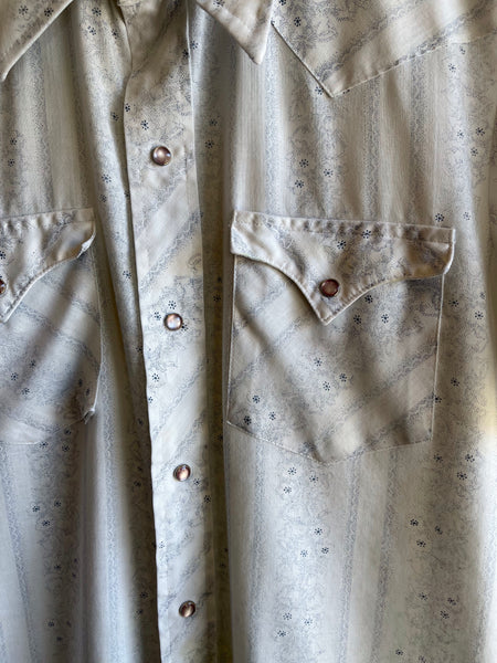 Vintage 1970’s Floral Short Sleeve Pearl-Snap Shirt