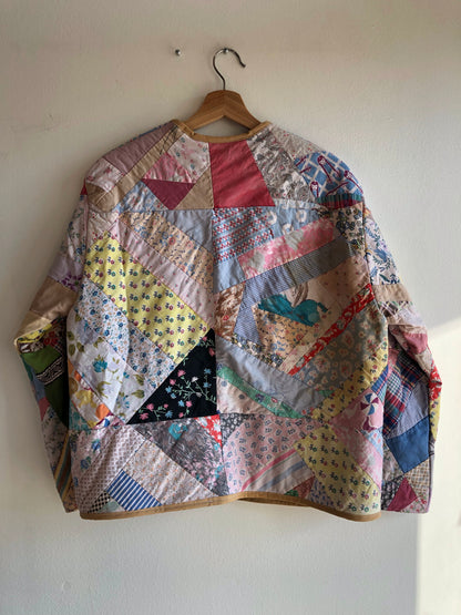Double Down Vintage - Handmade Quilt Kimono Jacket - La Lovely Vintage 