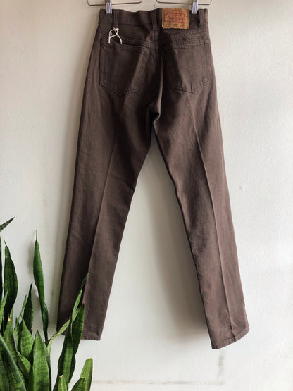 Vintage 1980's Levis 501s Brown Denim Jeans - La Lovely Vintage 