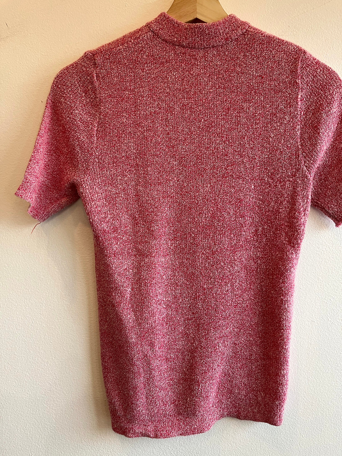 Vintage 1930’s Red “Salt and Pepper” Knit Sweater