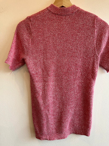 Vintage 1930’s Red “Salt and Pepper” Knit Sweater