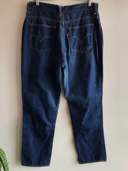 Reserve for Sarah Vintage 1950’s Levi’s Big E 701 Hidden Rivet Denim Jeans - La Lovely Vintage 