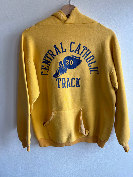 Vintage 1970’s Russel “Central Catholic Track” Hooded Sweatshirt