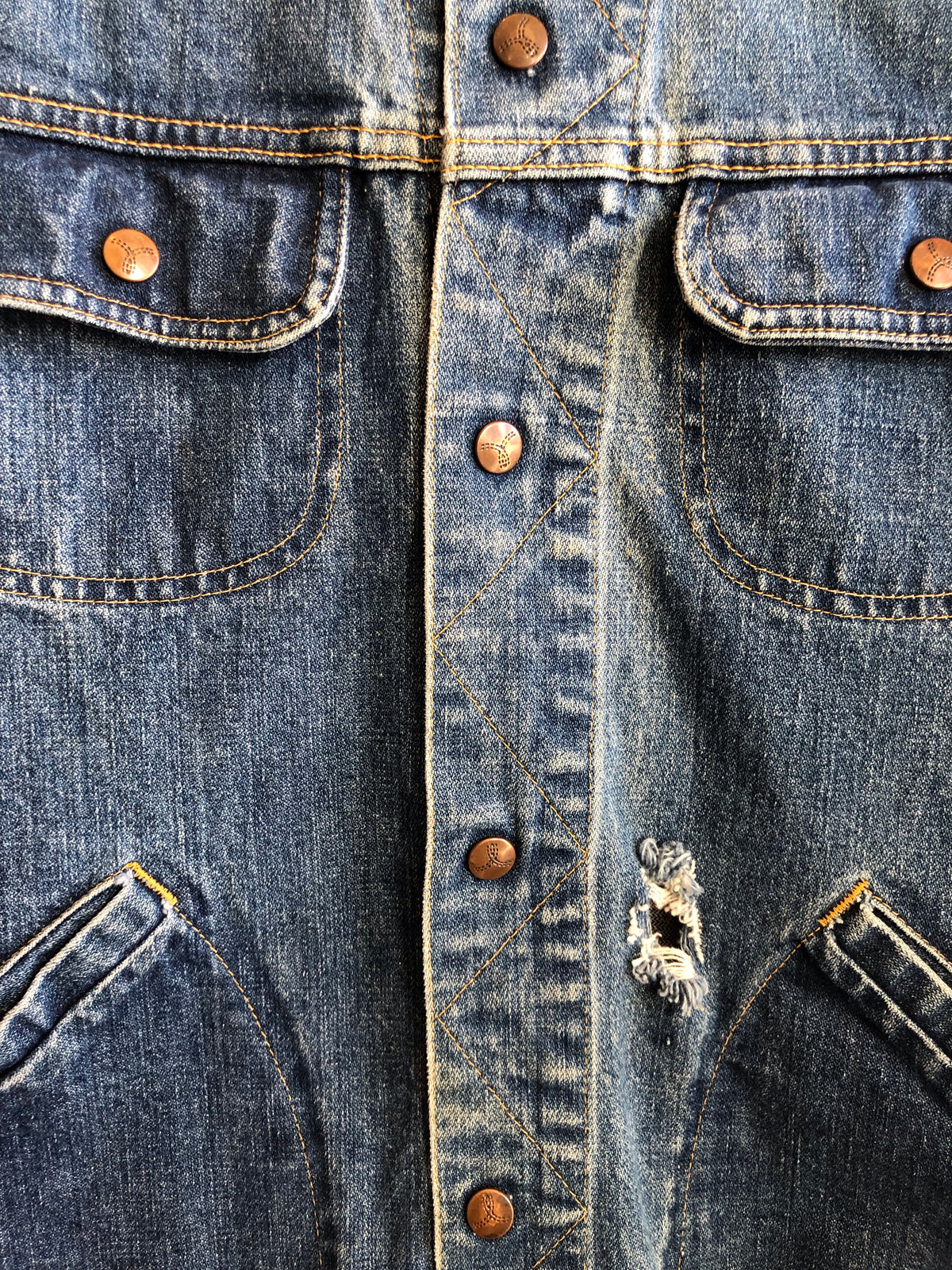 Vintage 1970’s GWG D-Pocket Denim Trucker Jacket - La Lovely Vintage 