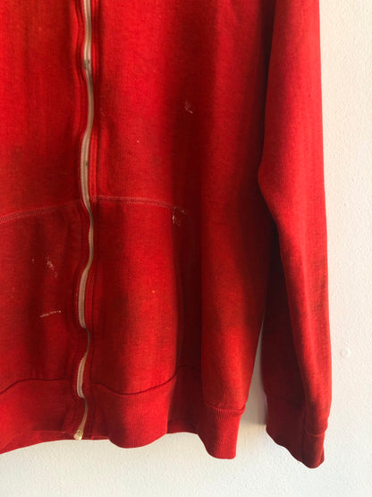 Vintage 1970’s Red Zip Up Sweater