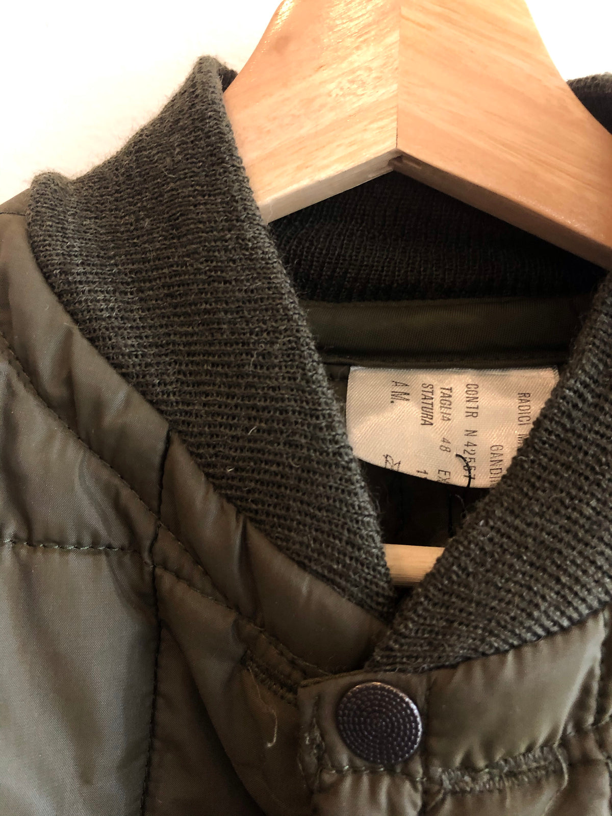 Vintage 1980’s European Quilted Military Jacket Liner - La Lovely Vintage 