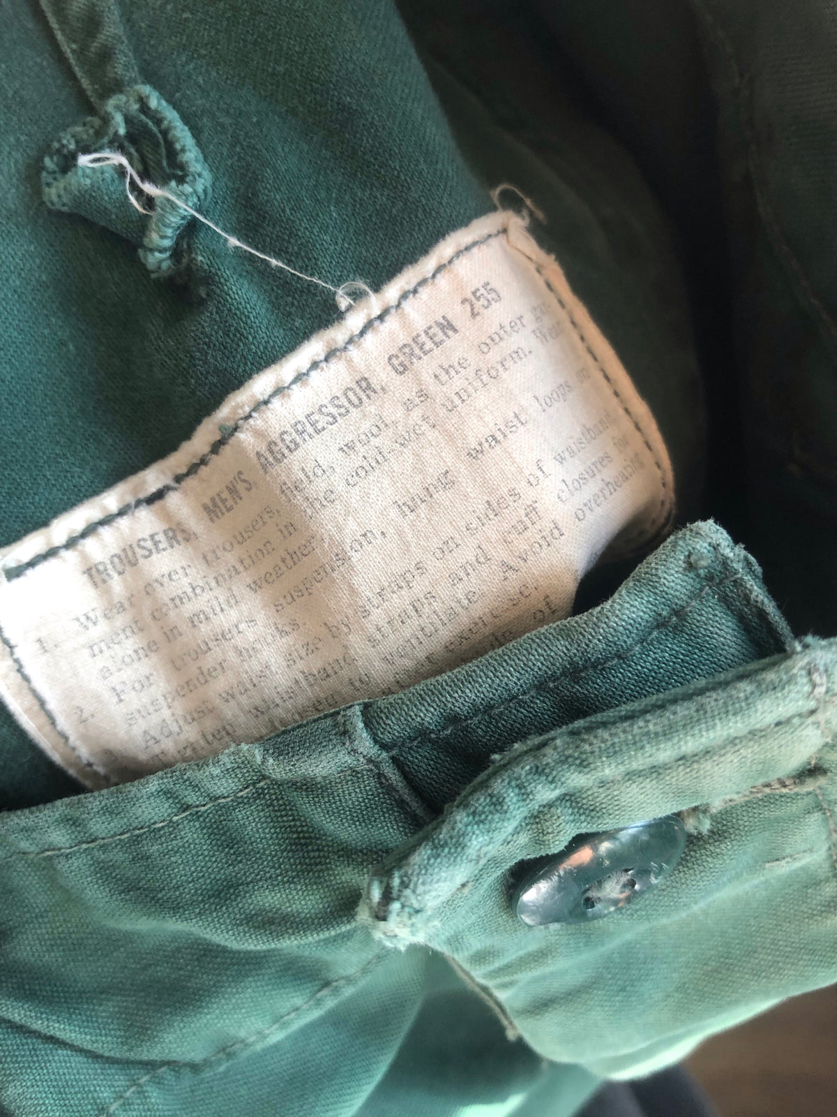 Vintage 1960’s Aggressor Army Shade 255 Field Trousers