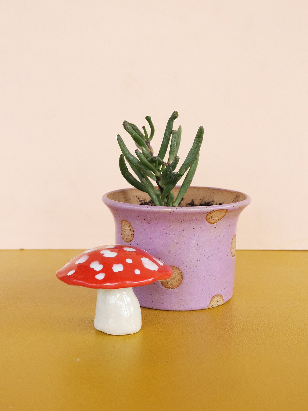 Nightshift Ceramics - Mini Ceramic Mushroom Sculpture - La Lovely Vintage 