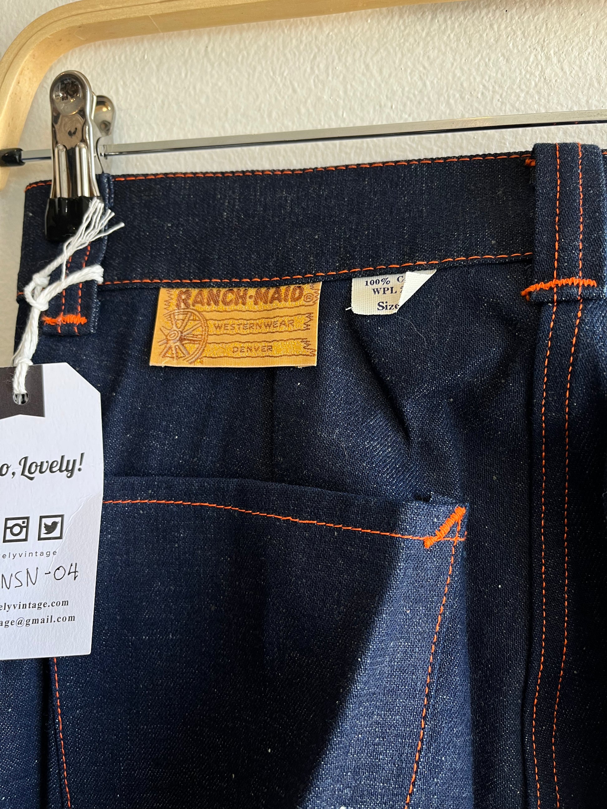Vintage 1950’s Deadstock Ranch-Maid Denim Jeans - La Lovely Vintage 