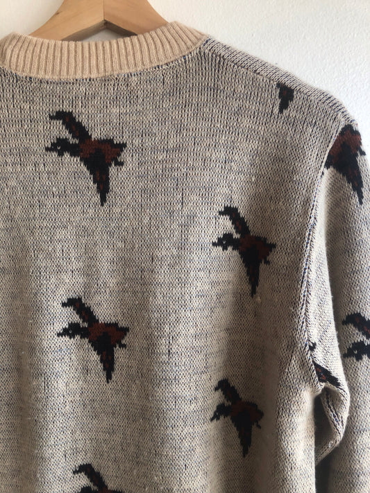 Vintage 1960’s Novelty Duck Print Sweater - La Lovely Vintage 