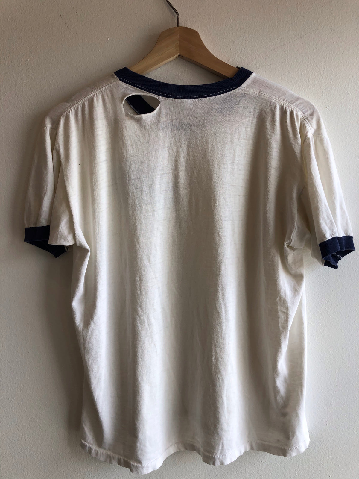 Vintage 1970’s “Seek Engage Destroy” U.S. Navy Ringer T-Shirt - La Lovely Vintage 