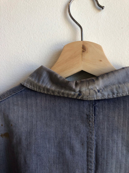 Vintage 1960’s Sun-Faded French Chore Coat - La Lovely Vintage 